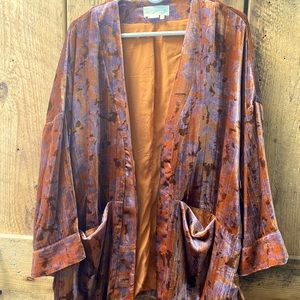 Anthropologie Esme Velvet Kimono Jacket